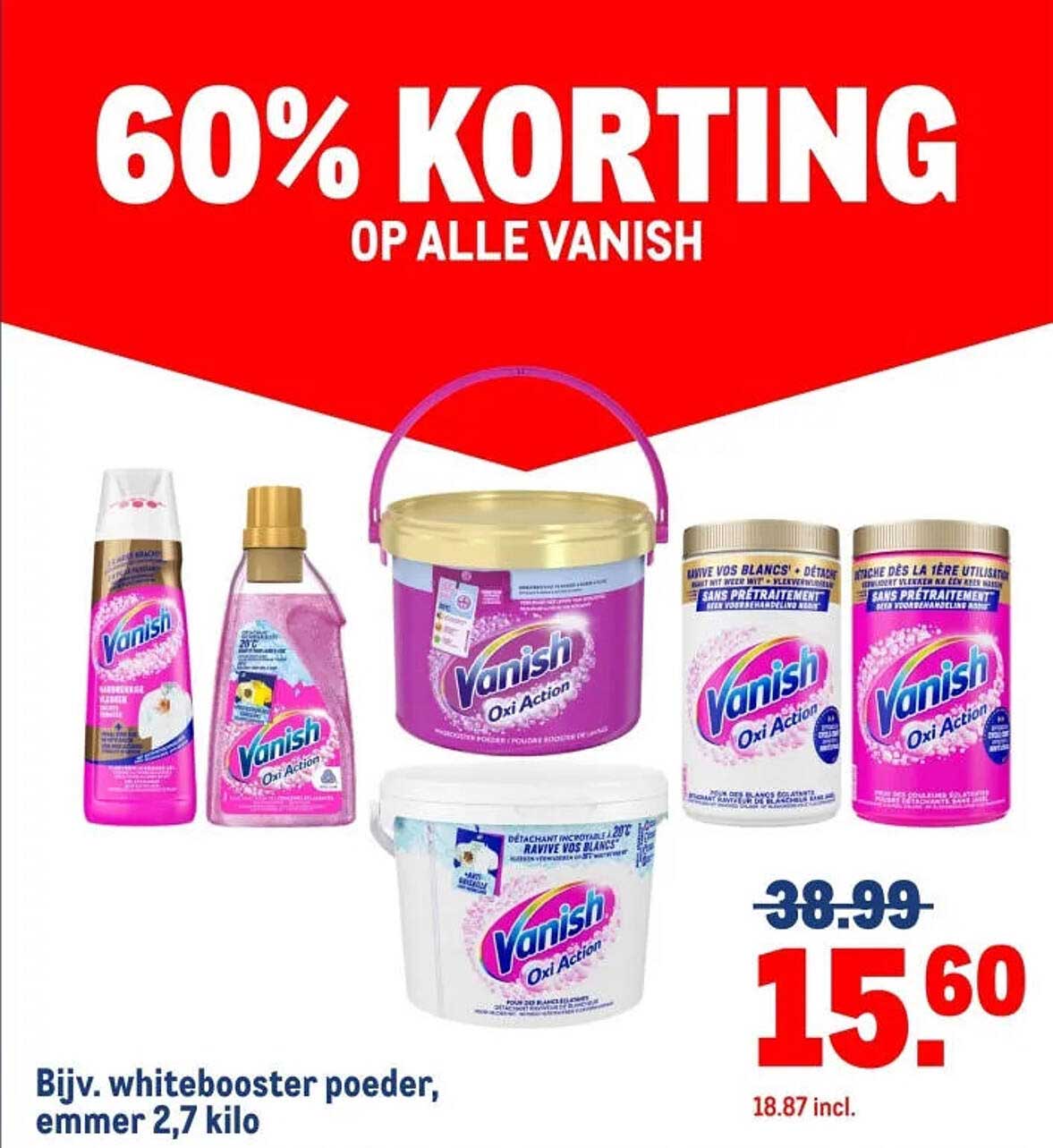 60% KORTING OP ALLE VANISH