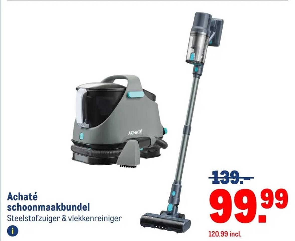 Achaté schoonmaakbundel Steelstofzuiger & vlekkenreiniger