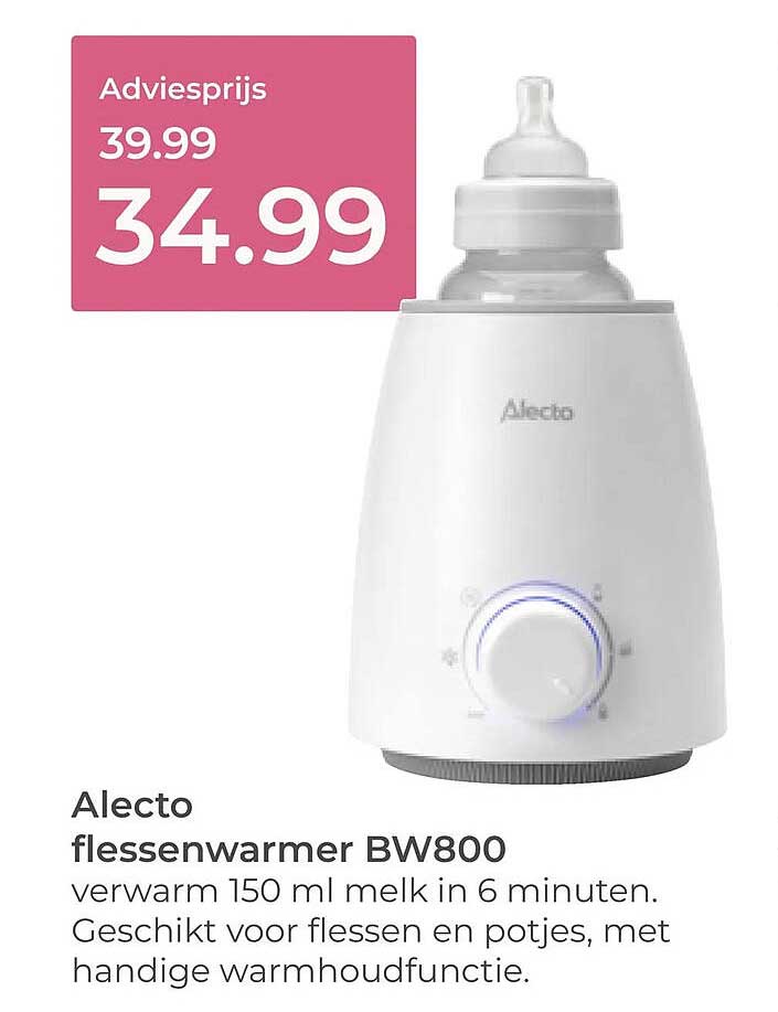 Alecto flessenwarmer BW800