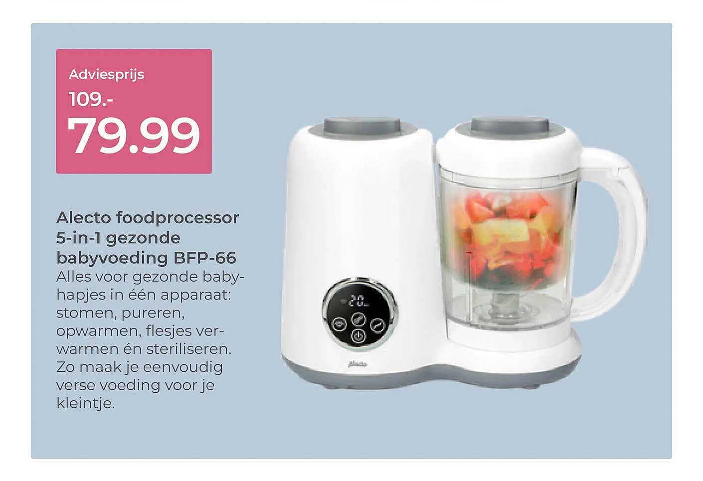 Alecto foodprocessor 5-in-1 gezonde babyvoeding BFP-66