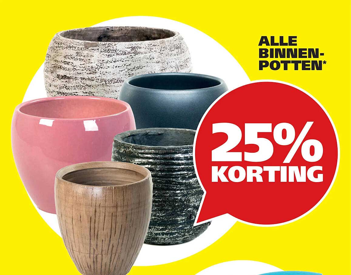 ALLE BINNEN-POTTEN* 25% KORTING