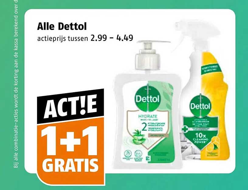Alle Dettol 1+1 gratis