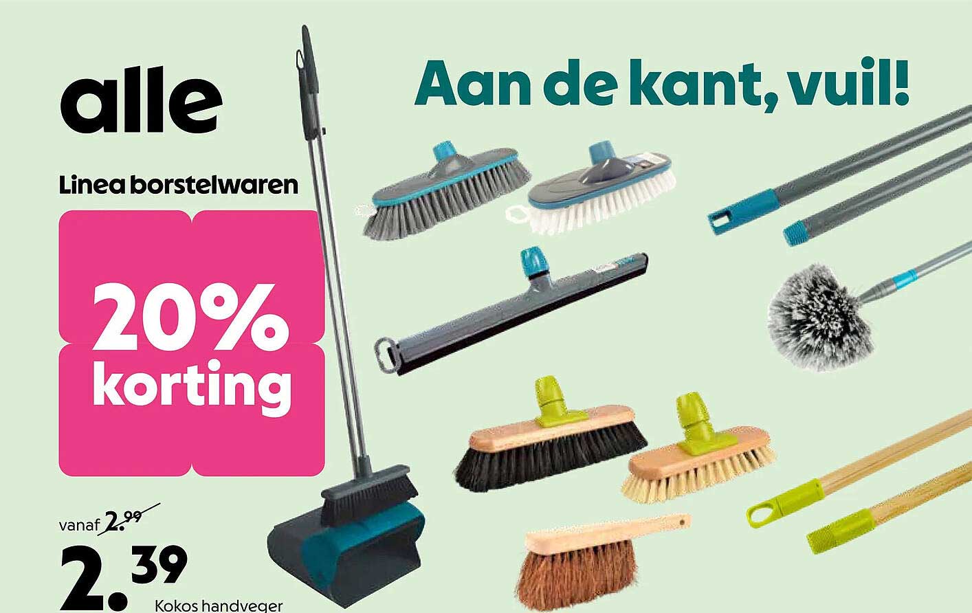 alle Linea borstelwaren 20% korting