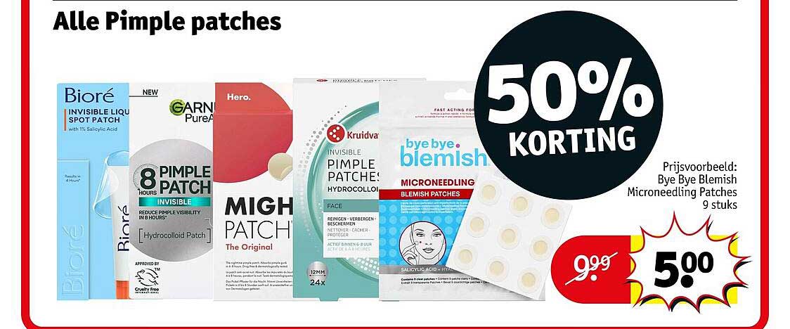 Alle Pimple patches 50% KORTING