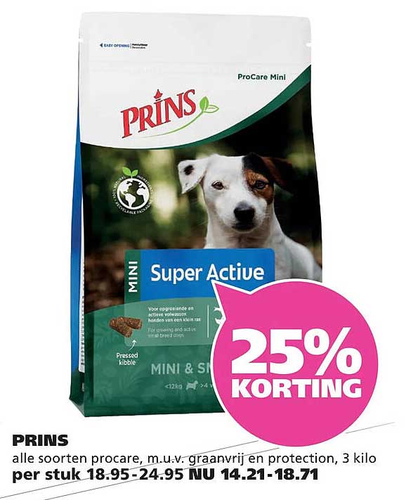 alle soorten procare, m.u.v. graanvrij en protection, 3 kilo per stuk 25% KORTING