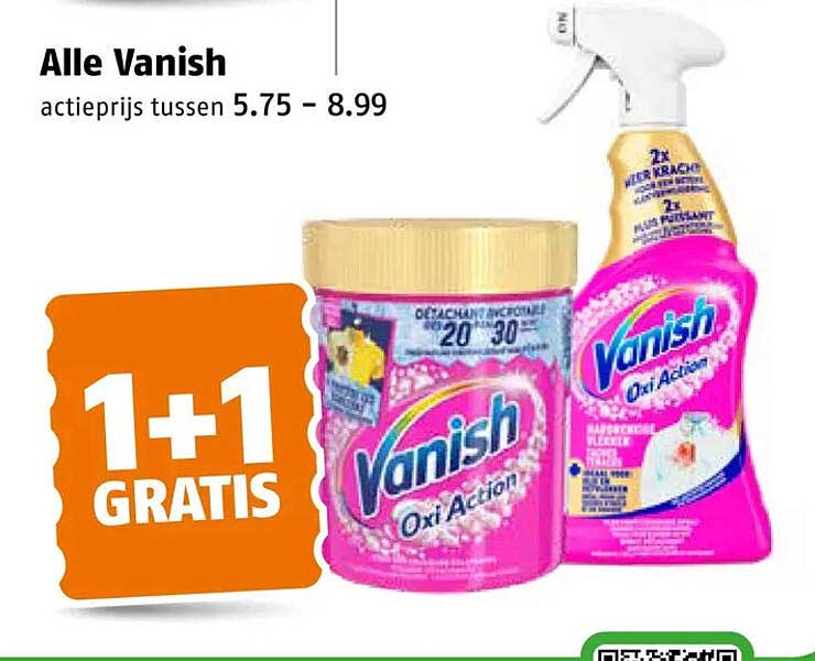Alle Vanish 1+1 GRATIS