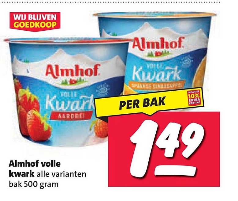 Almhof volle kwark alle varianten bak 500 gram