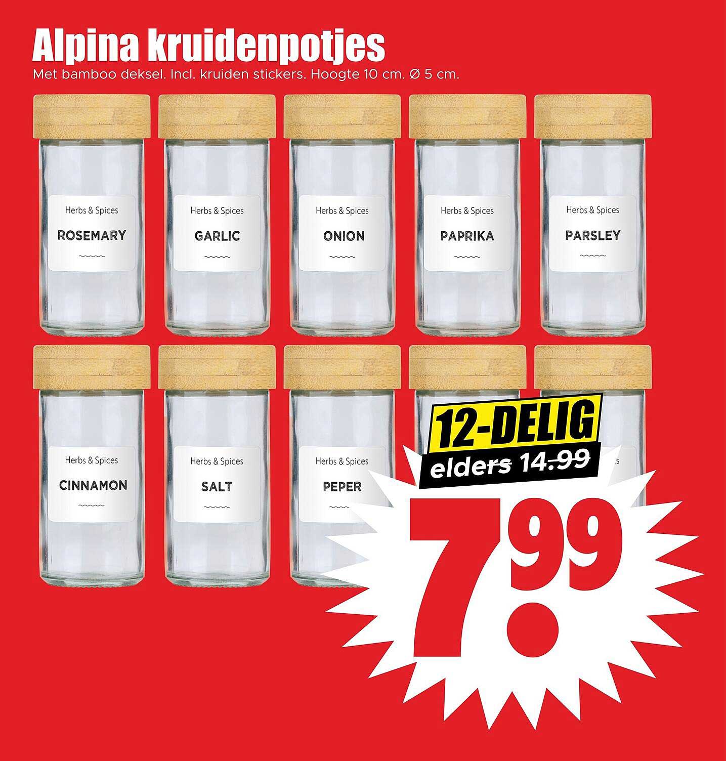 Alpina kruidenpotjes 12-delig elders 14.99