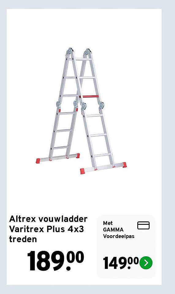 Altrex vouwladder Varitrex Plus 4x3 treden