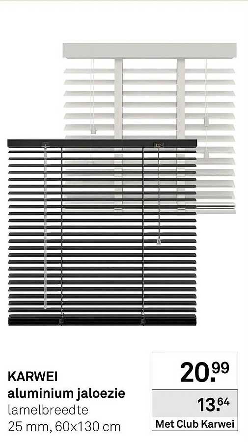 aluminium jaloezie lamelbreedte 25 mm, 60x130 cm