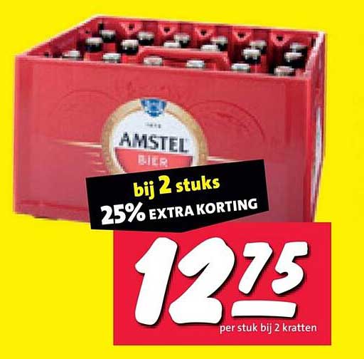 AMSTEL BIER bij 2 stuks 25% EXTRA KORTING
