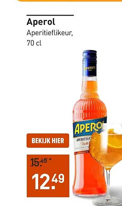 Aperol Aperitieflikeur, 70 cl