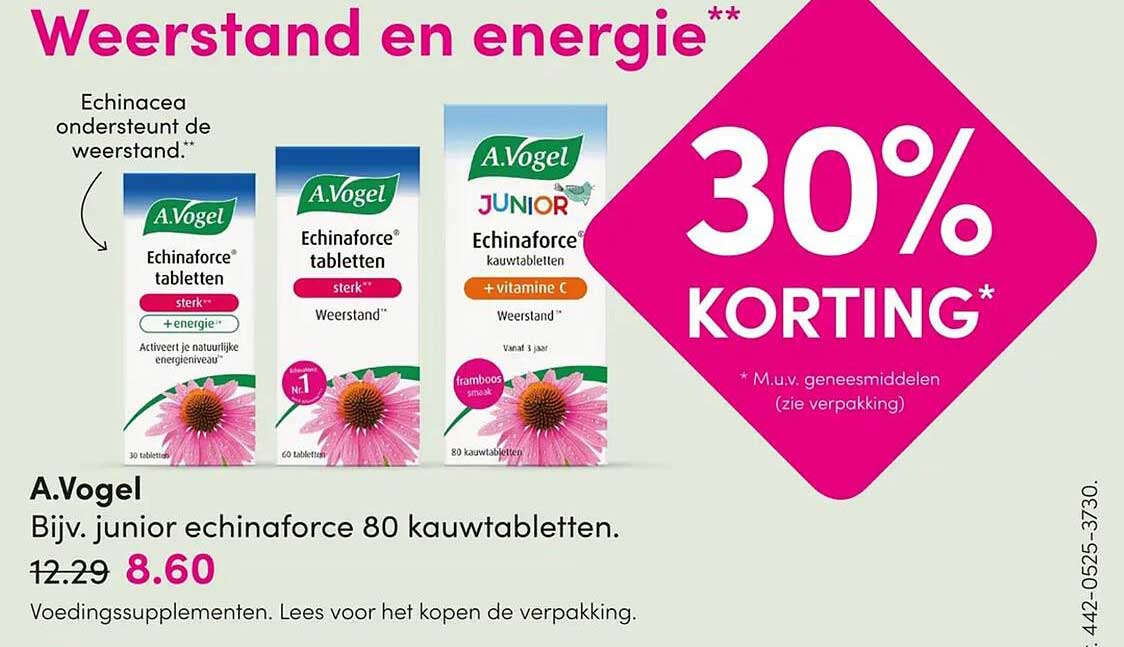 A.Vogel Bijv. junior echinaforce 80 kauwtabletten.