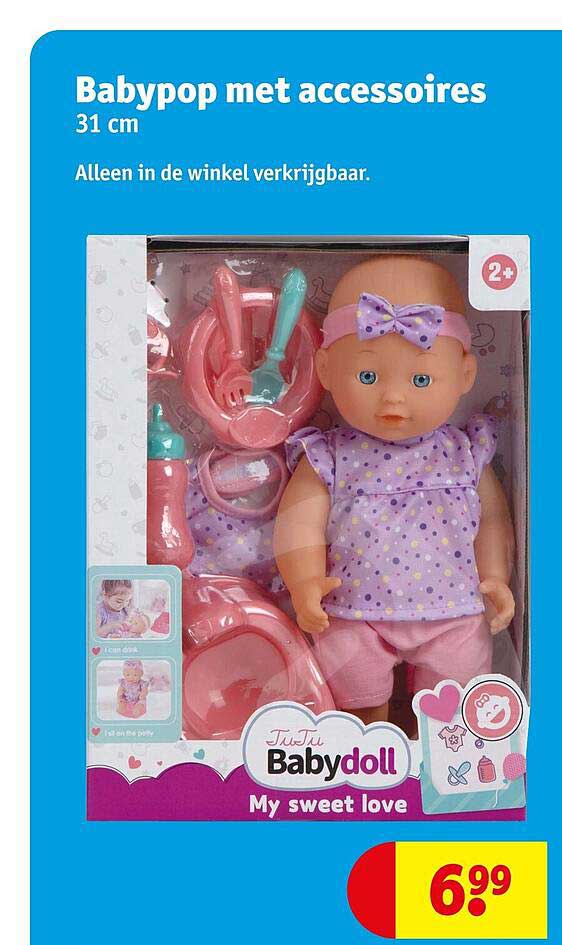 Babypop met accessoires 31 cm