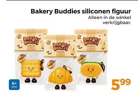 Bakery Buddies siliconen figuur
