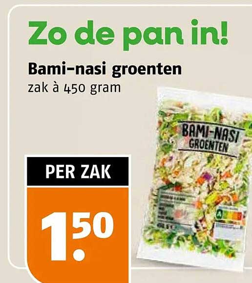 Bami-nasi groenten zak à 450 gram