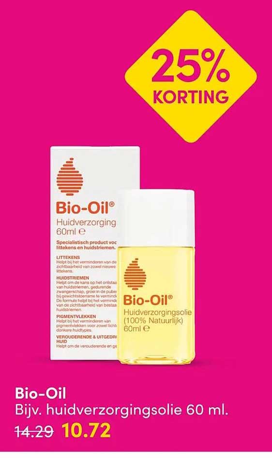 Bio-Oil Bijv. huidverzorgingsolie 60 ml. 25% KORTING