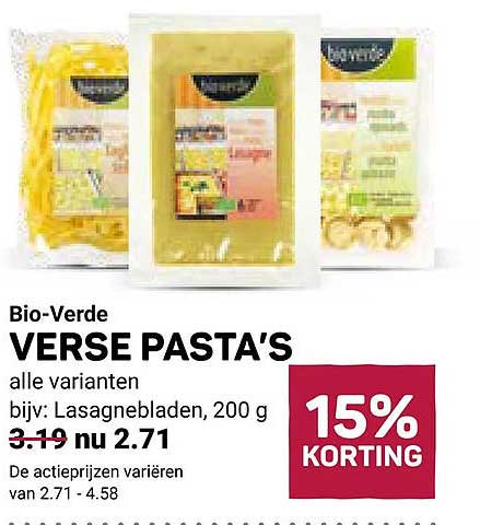 Bio-Verde VERSE PASTA'S