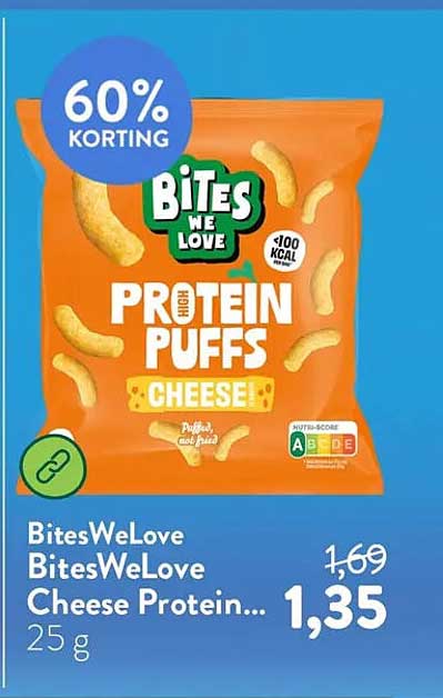 BitesWeLove Cheese Protein... 60% Korting