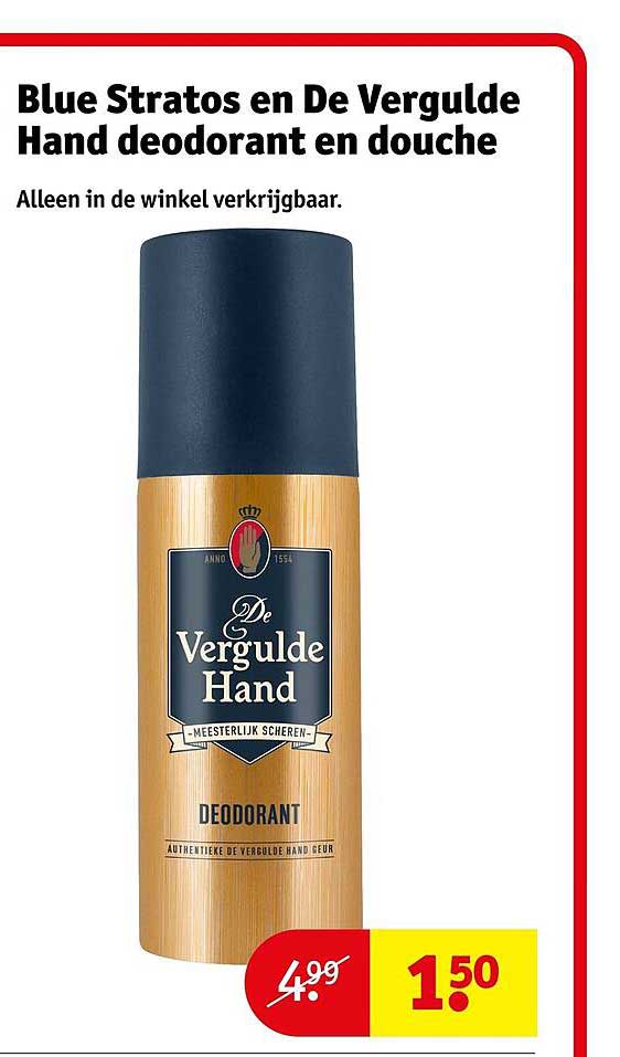 Blue Stratos en De Vergulde Hand deodorant en douche