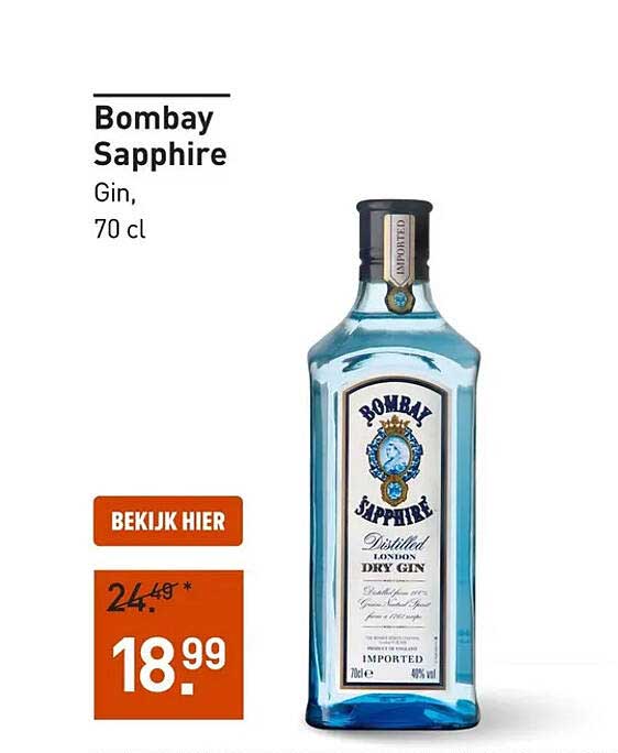 Bombay Sapphire Gin, 70 cl