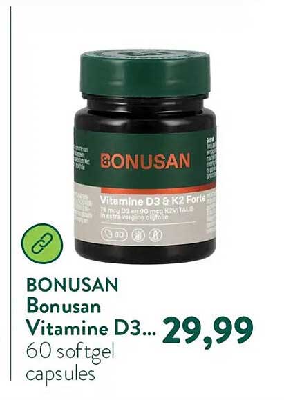BONUSAN Bonusan Vitamine D3... 60 softgel capsules