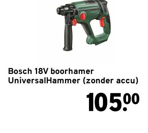 Bosch 18V boorhamer UniversalHammer (zonder accu)