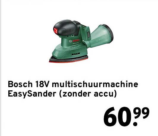 Bosch 18V multischuurmachine EasySander (zonder accu)