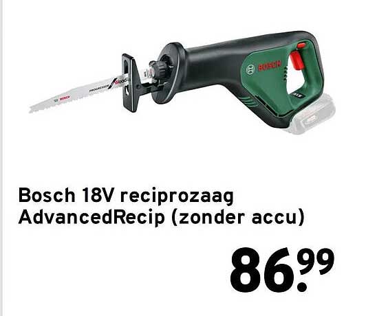 Bosch 18V reciprozaag AdvancedRecip (zonder accu)