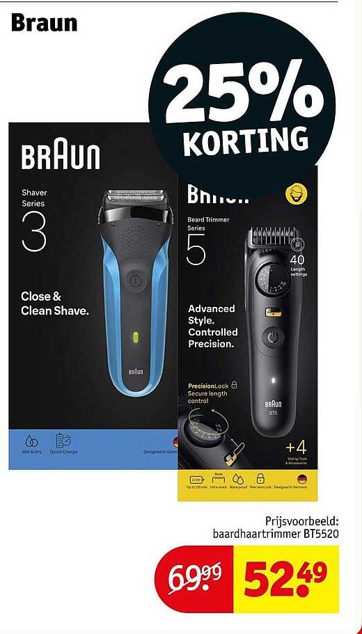 Braun 25% KORTING
