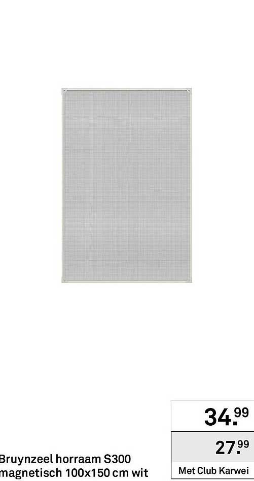 Bruynzeel horraam S300 magnetisch 100x150 cm wit
