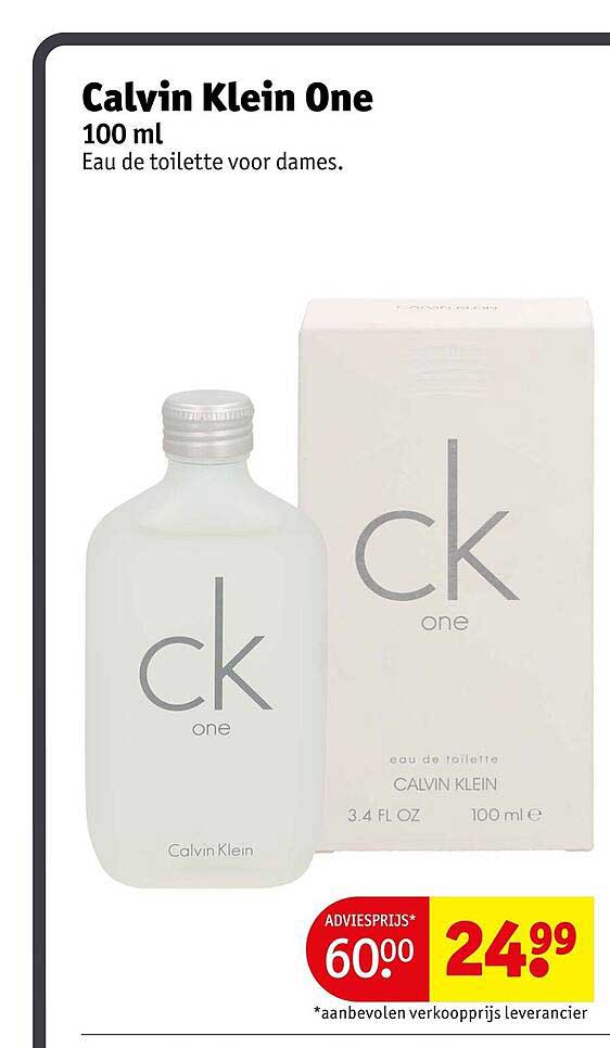 Calvin Klein One 100 ml Eau de toilette voor dames.