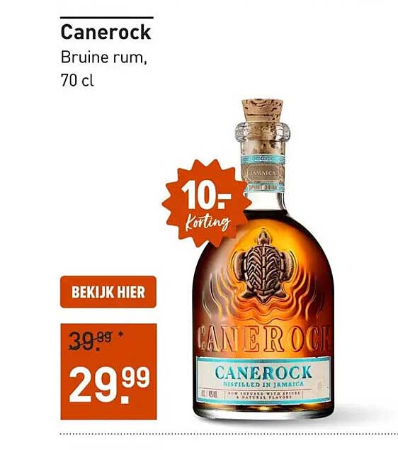 Canerock Bruine rum, 70 cl