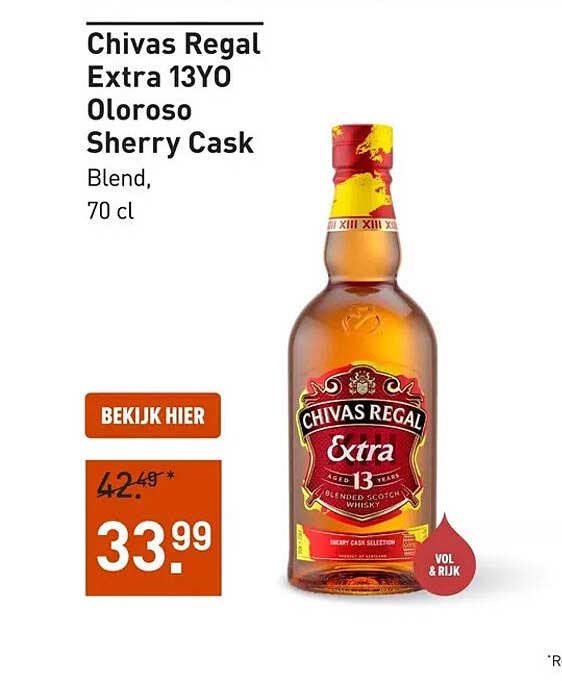 Chivas Regal Extra 13YO Oloroso Sherry Cask Blend, 70 cl