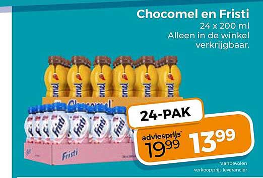 Chocomel en Fristi 24 x 200 ml
