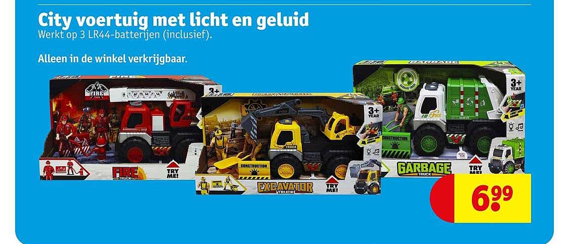 City voertuig met licht en geluid
