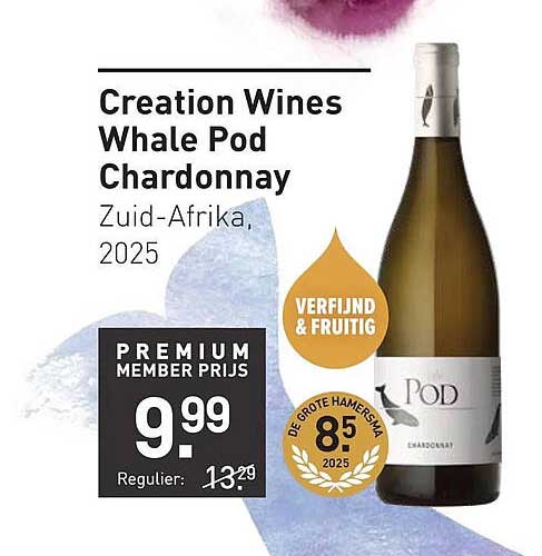 Creation Wines Whale Pod Chardonnay Zuid-Afrika, 2025