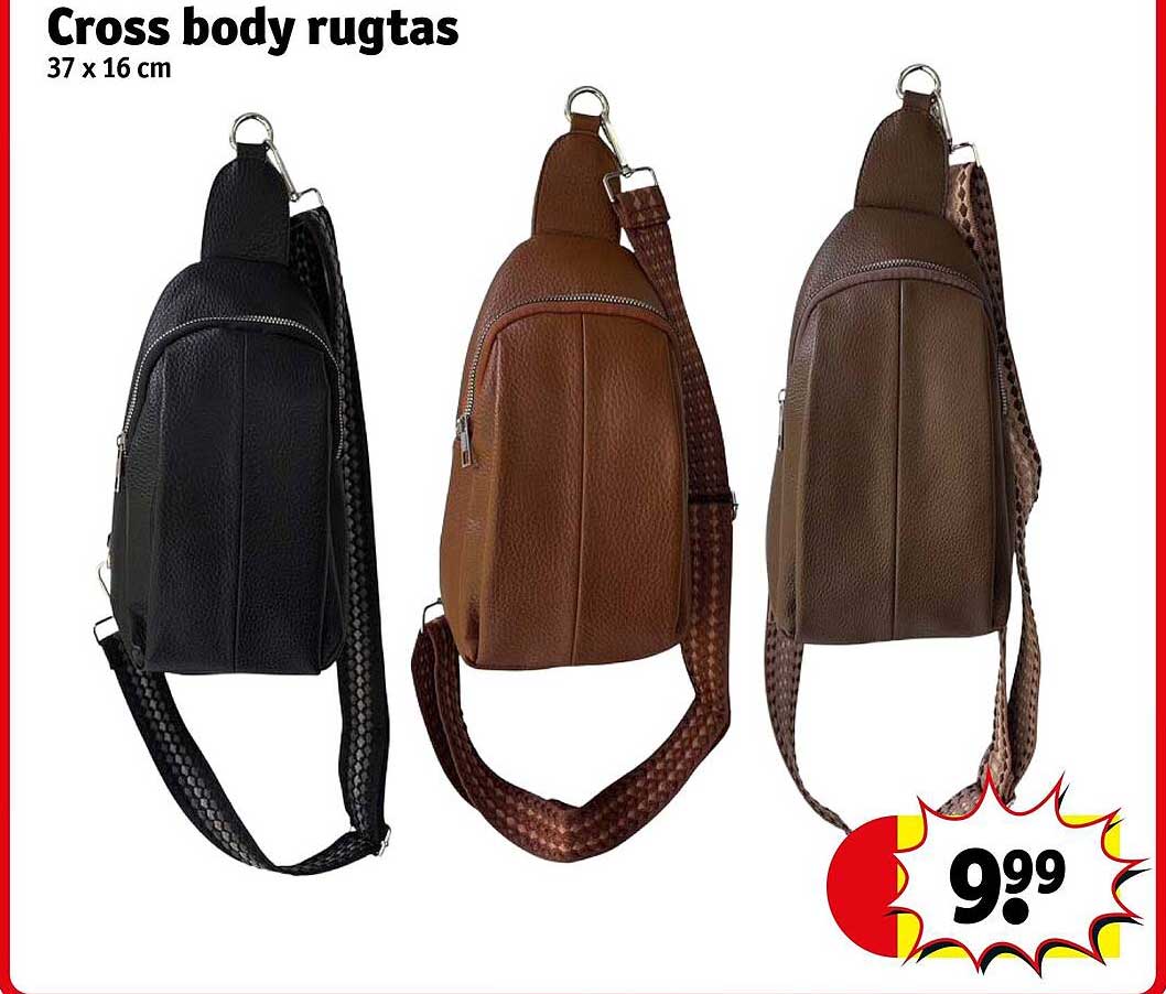 Cross body rugtas 37 x 16 cm