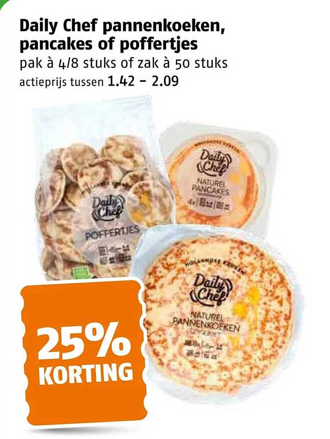 Daily Chef pannenkoeken, pancakes of poffertjes