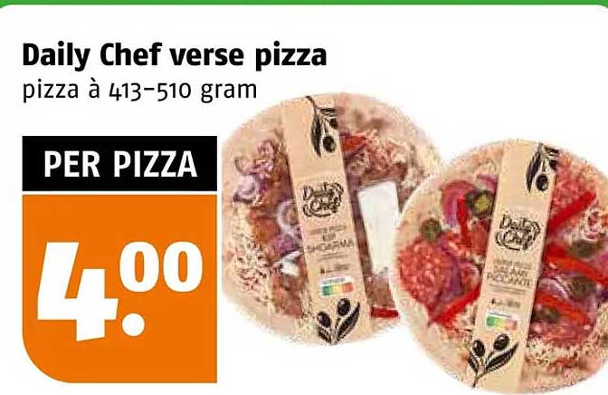 Daily Chef verse pizza pizza à 413-510 gram