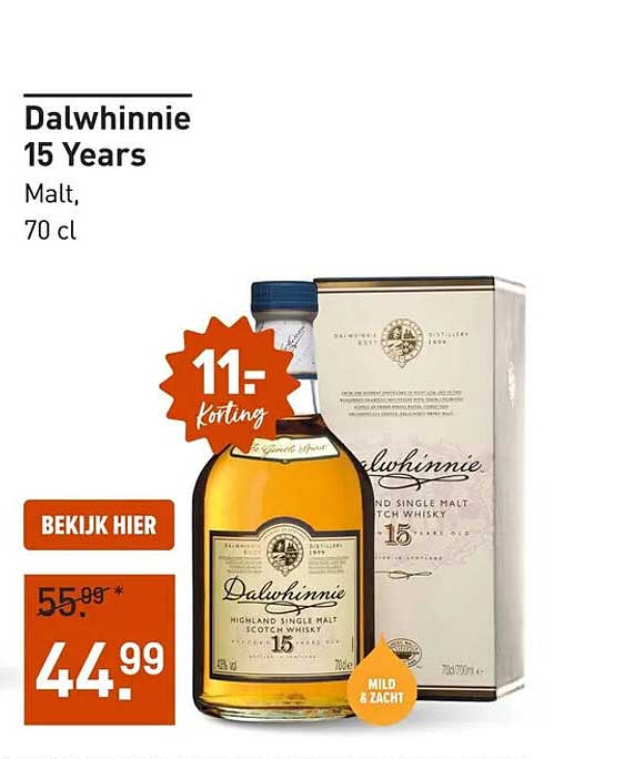 Dalwhinnie 15 Years Malt, 70 cl