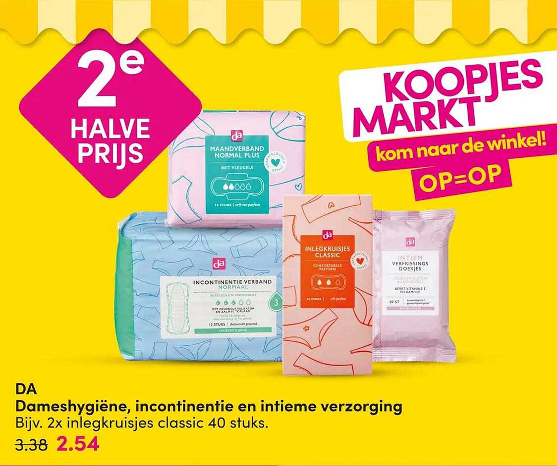 Dameshygiëne, incontinentie en intieme verzorging 2e halve prijs
