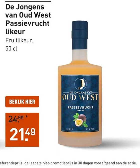 De Jongens van Oud West Passievrucht likeur