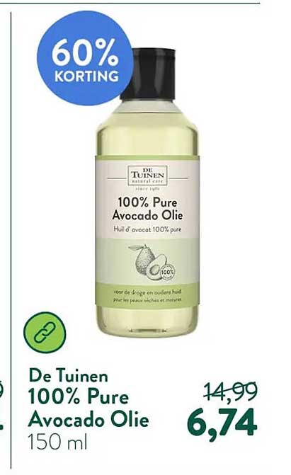 De Tuinen 100% Pure Avocado Olie