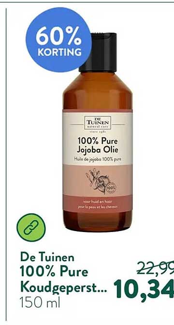 De Tuinen 100% Pure Koudgeperst... 60% KORTING
