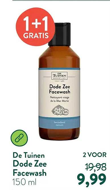 De Tuinen Dode Zee Facewash 2 VOOR 1+1 GRATIS