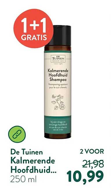 De Tuinen Kalmerende Hoofdhuid Shampoo 1+1 GRATIS