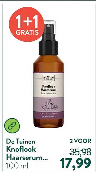 De Tuinen Knoflook Haarserum... 1+1 gratis