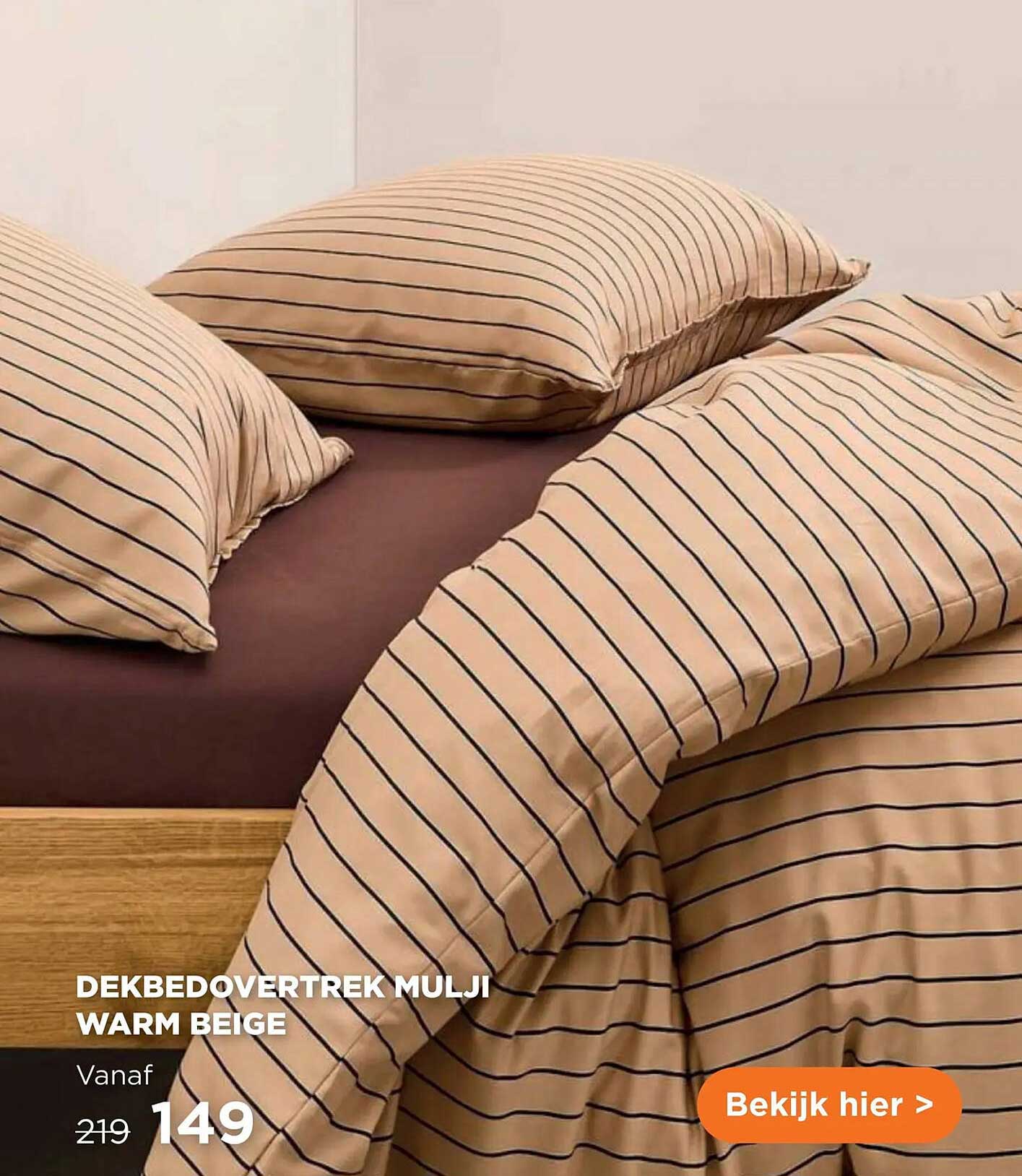 DEKBEDOVERTREK MULJI WARM BEIGE