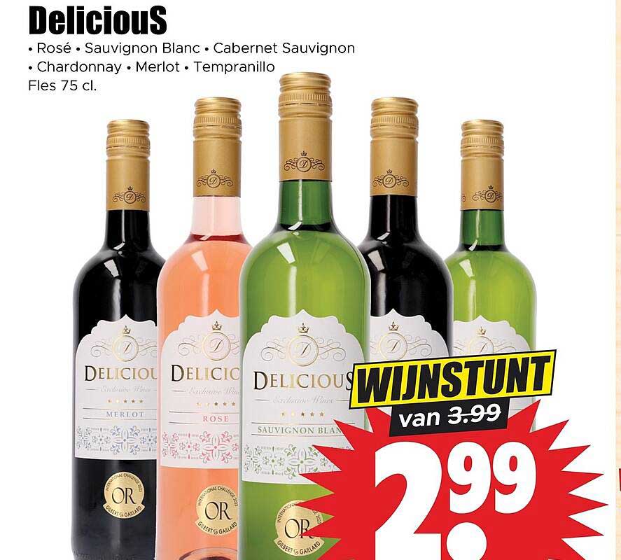Delicious WIJNSTUNT van 3.99